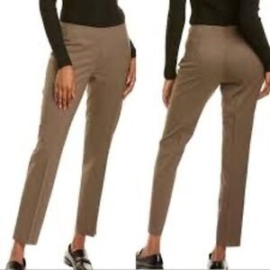 Lafayette 148 New‎ York Stanton Pants Brown Women's Size 4 Preppy Minimalist